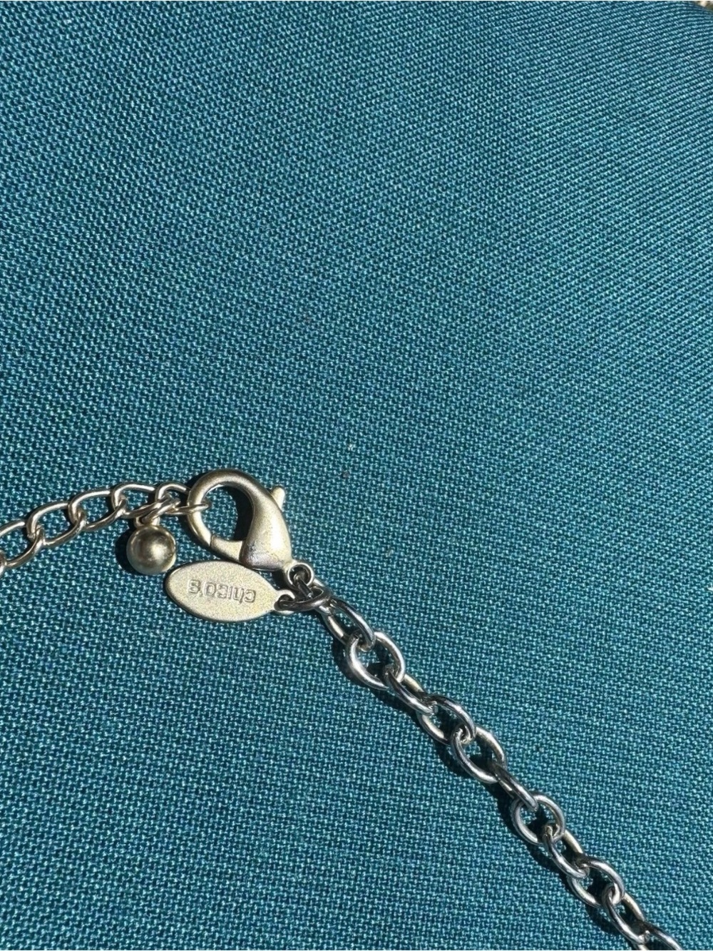 Chico's Medallion Runway Belt Chain Mother of Pearl OS Boho with Lobster Clasp - Picture 7 of 11